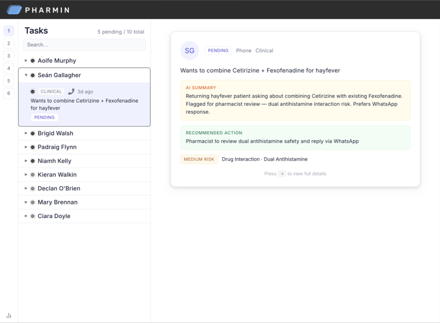 Pharmin dashboard background
